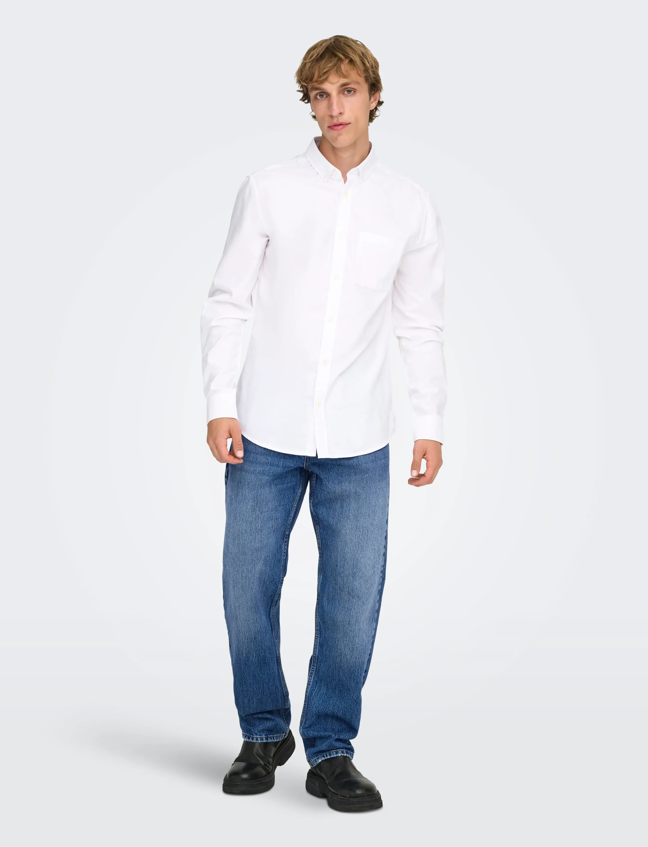 ONLY & SONS - ONSEDGE STRAIGHT MB 4939 AZG DNM NOOS - loose jeans - medium blue denim - 5