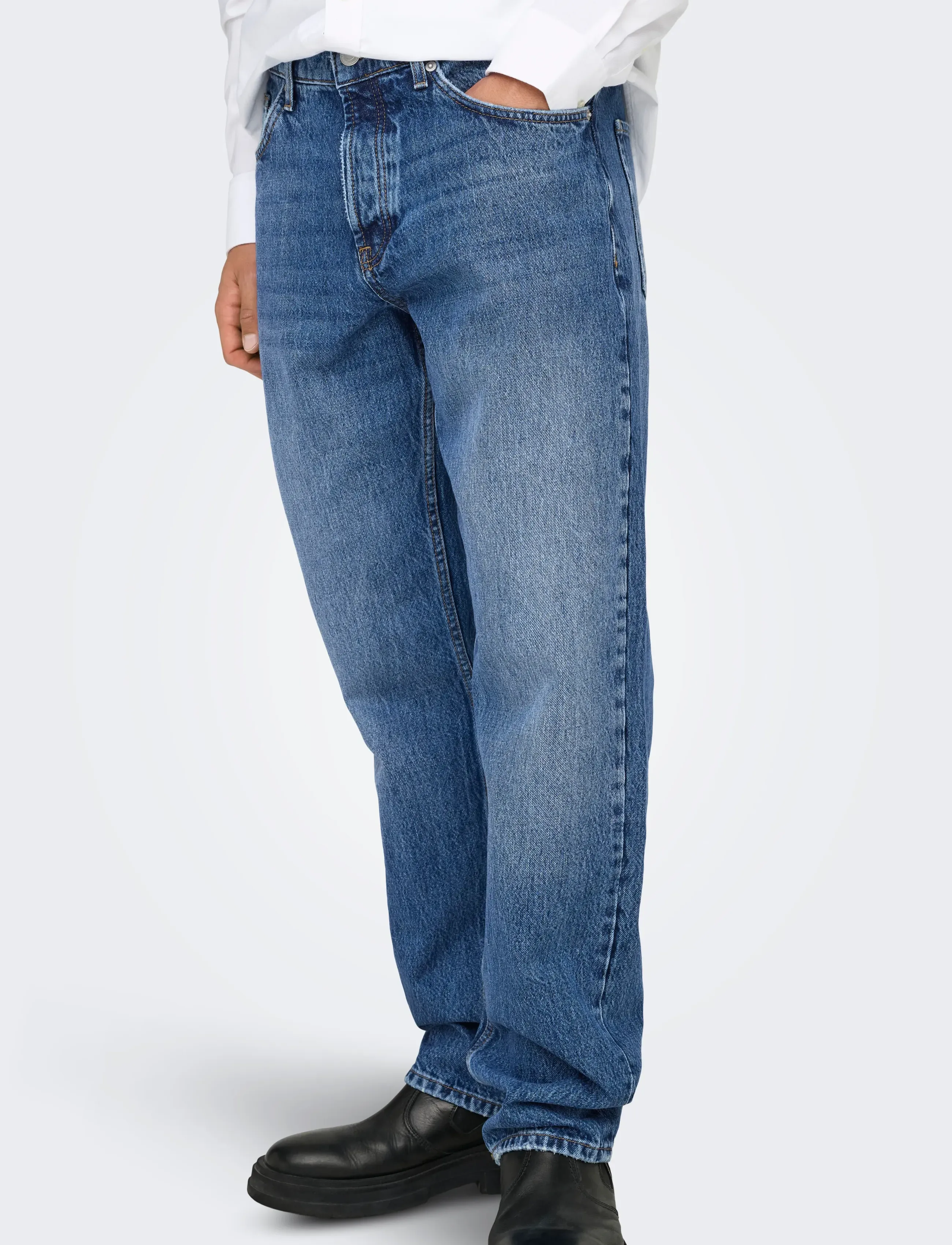 ONLY & SONS Onsedge Straight Mb 4939 Azg Dnm Noos straight leg jeans herr – bild 5