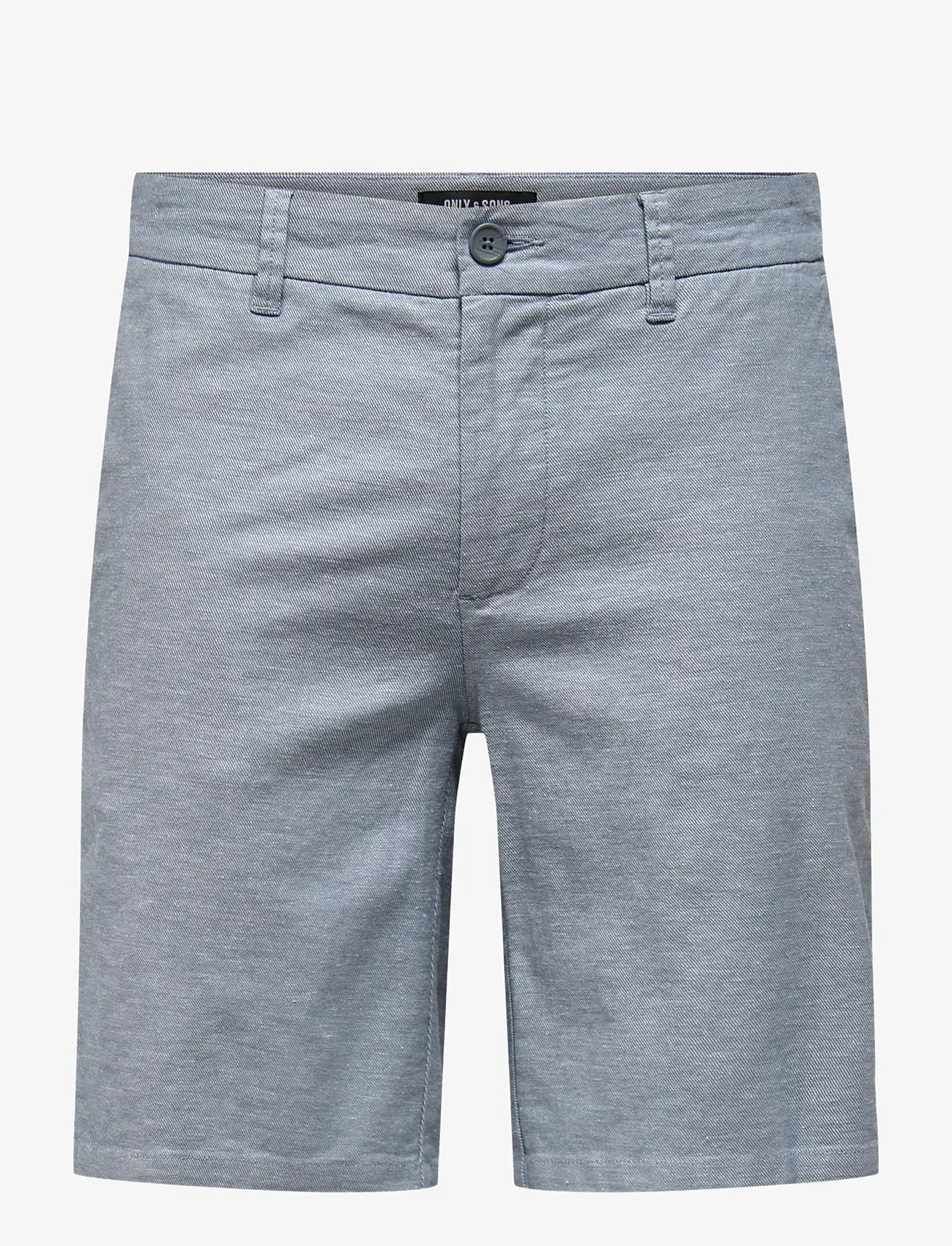 ONLY & SONS - ONSMARK 0011 COTTON LINEN SHORTS NOOS - hørshorts - flint stone - 1