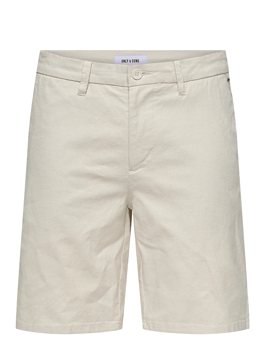 ONLY & SONS - ONSMARK 0011 COTTON LINEN SHORTS NOOS - leinen-shorts - silver lining - 1
