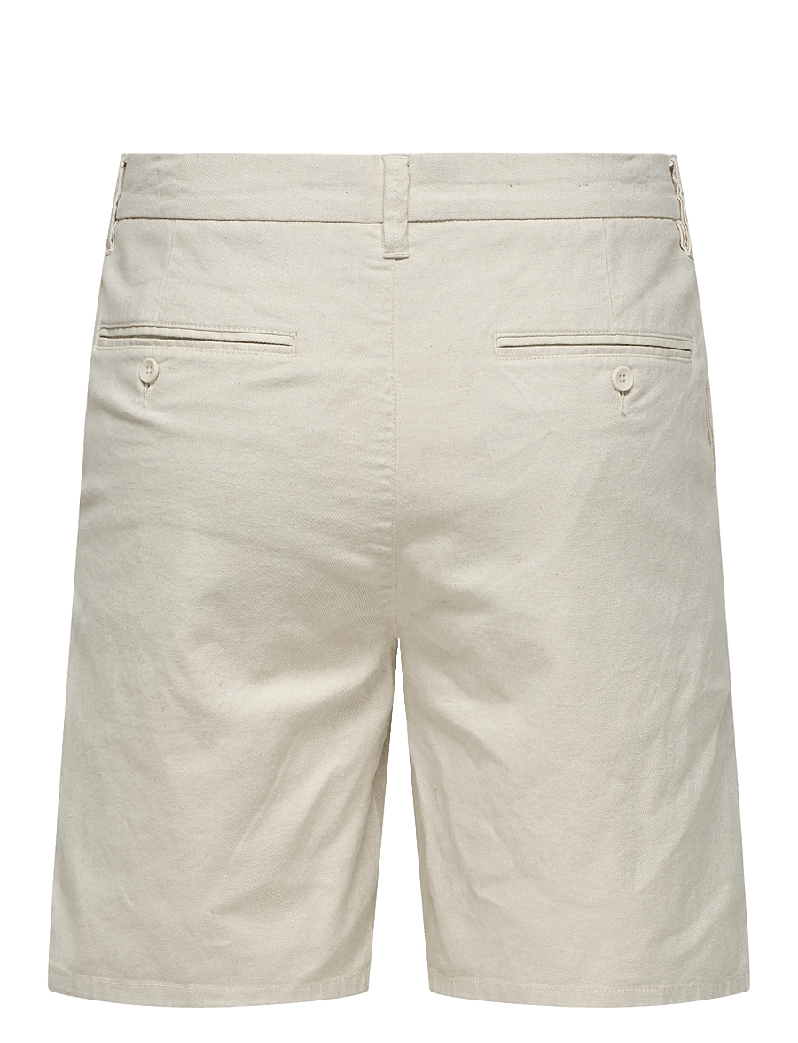 ONLY & SONS - ONSMARK 0011 COTTON LINEN SHORTS NOOS - leinen-shorts - silver lining - 2