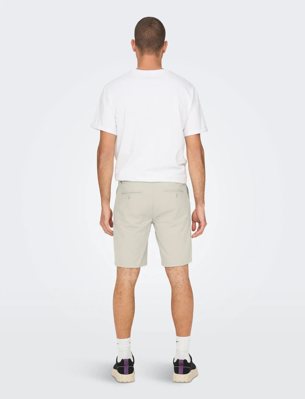 ONLY & SONS - ONSMARK 0011 COTTON LINEN SHORTS NOOS - leinen-shorts - silver lining - 3