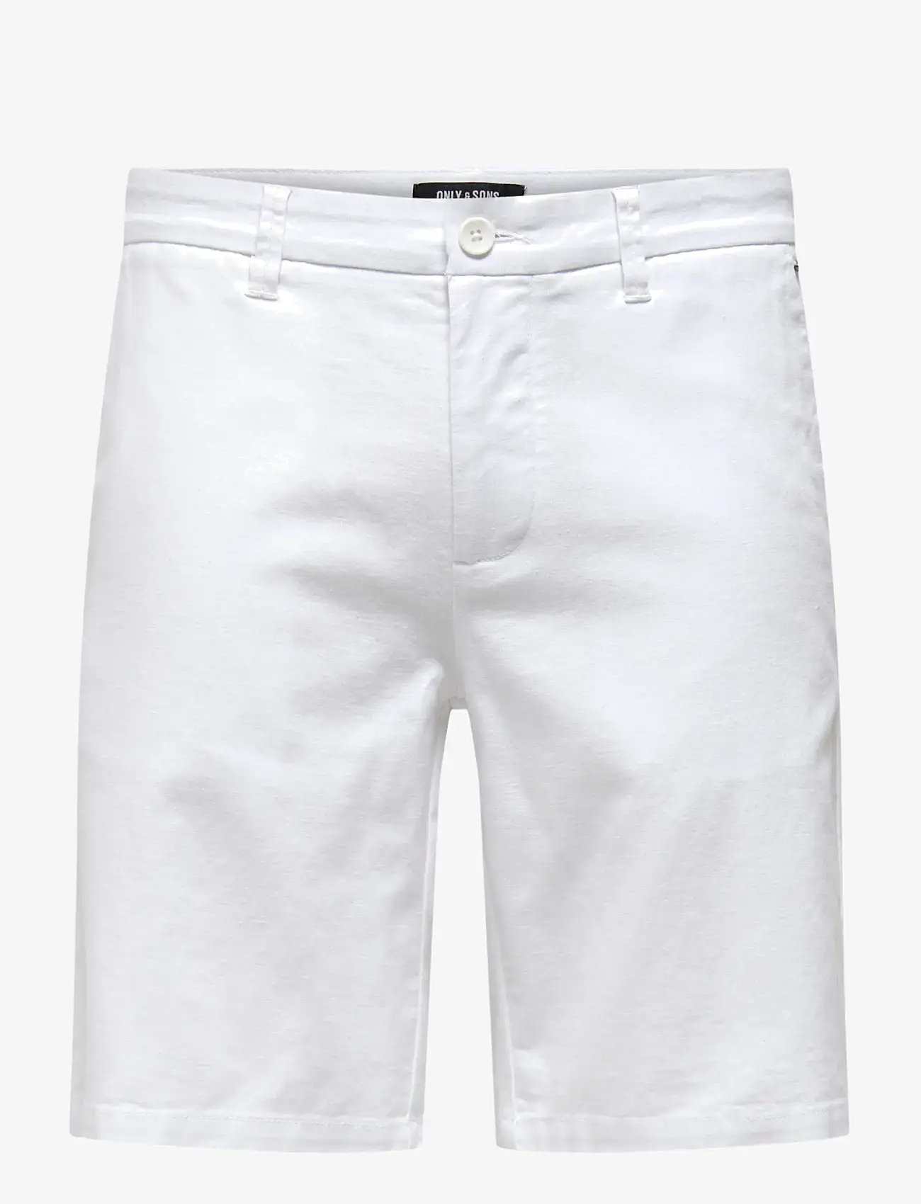 ONLY & SONS - ONSMARK 0011 COTTON LINEN SHORTS NOOS - hørshorts - white - 1