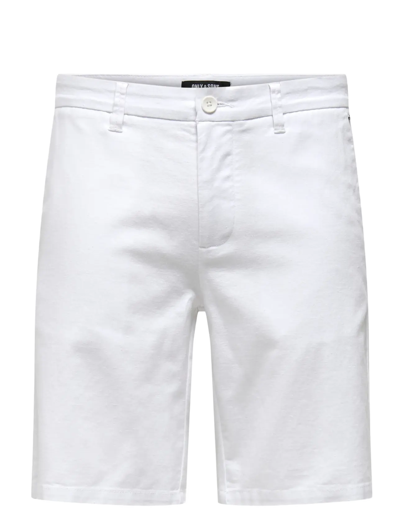 ONLY & SONS ONSMARK 0011 COTTON LINEN SHORTS NOOS - Kleidung - WHITE / white