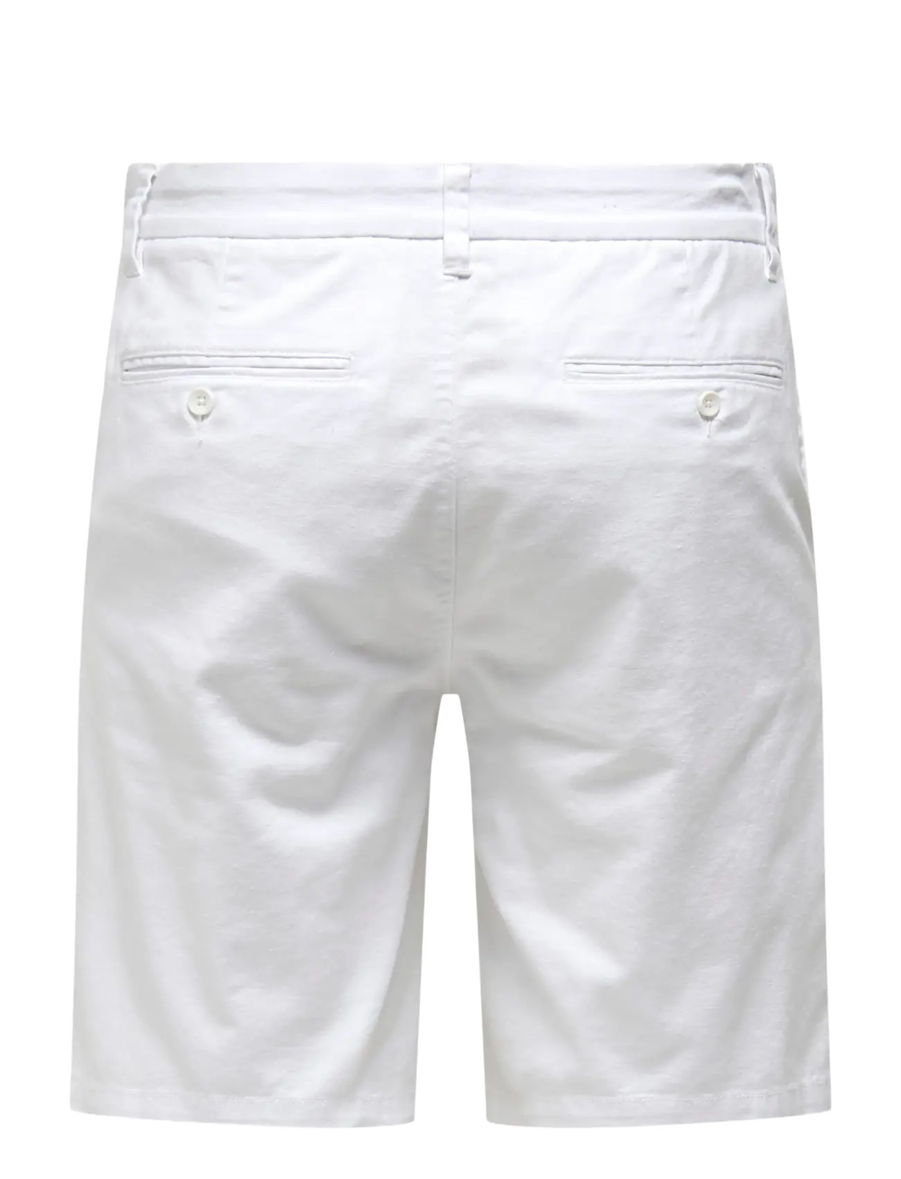 ONLY & SONS - ONSMARK 0011 COTTON LINEN SHORTS NOOS - linased lühikesed püksid - white - 2