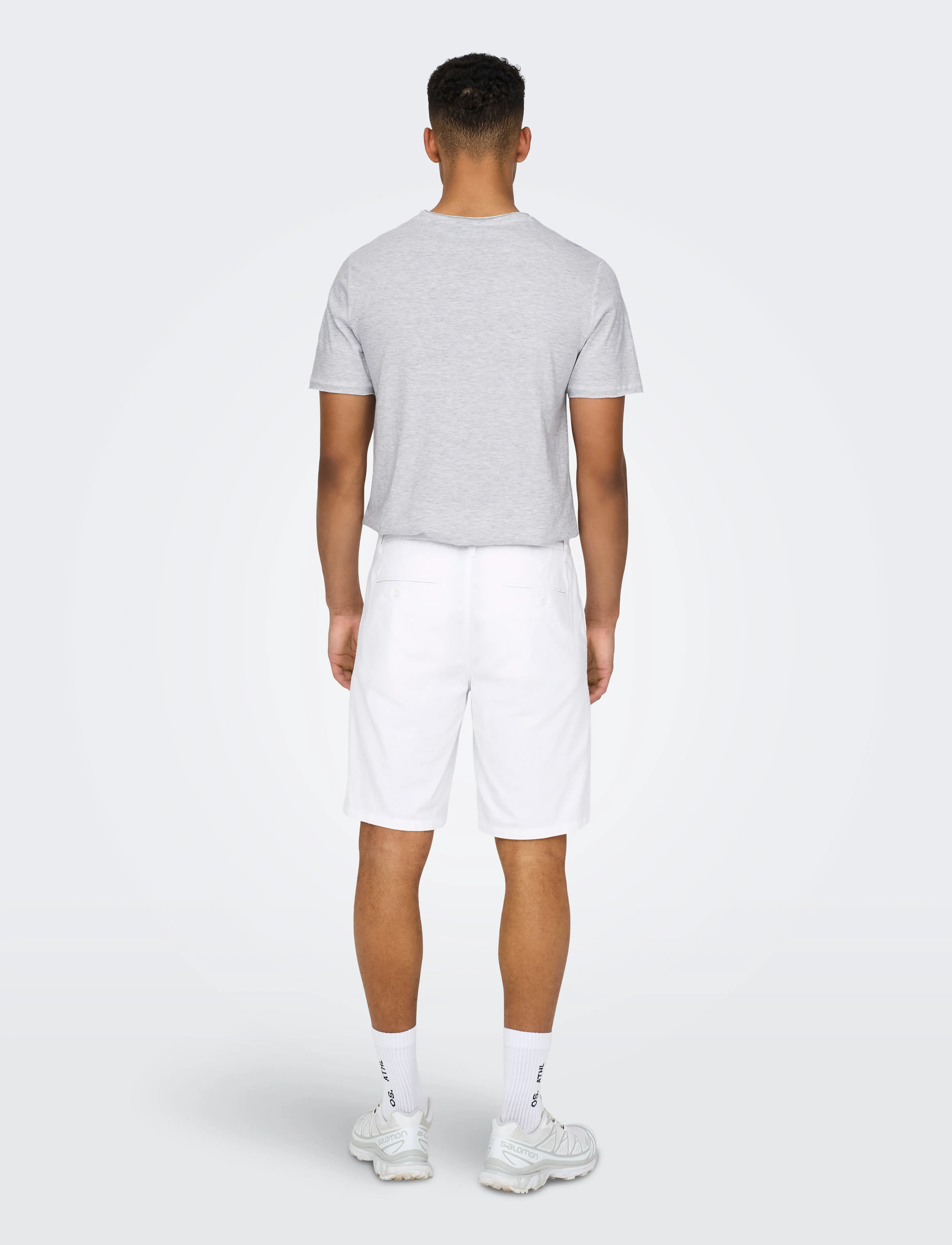 ONLY & SONS - ONSMARK 0011 COTTON LINEN SHORTS NOOS - linased lühikesed püksid - white - 3