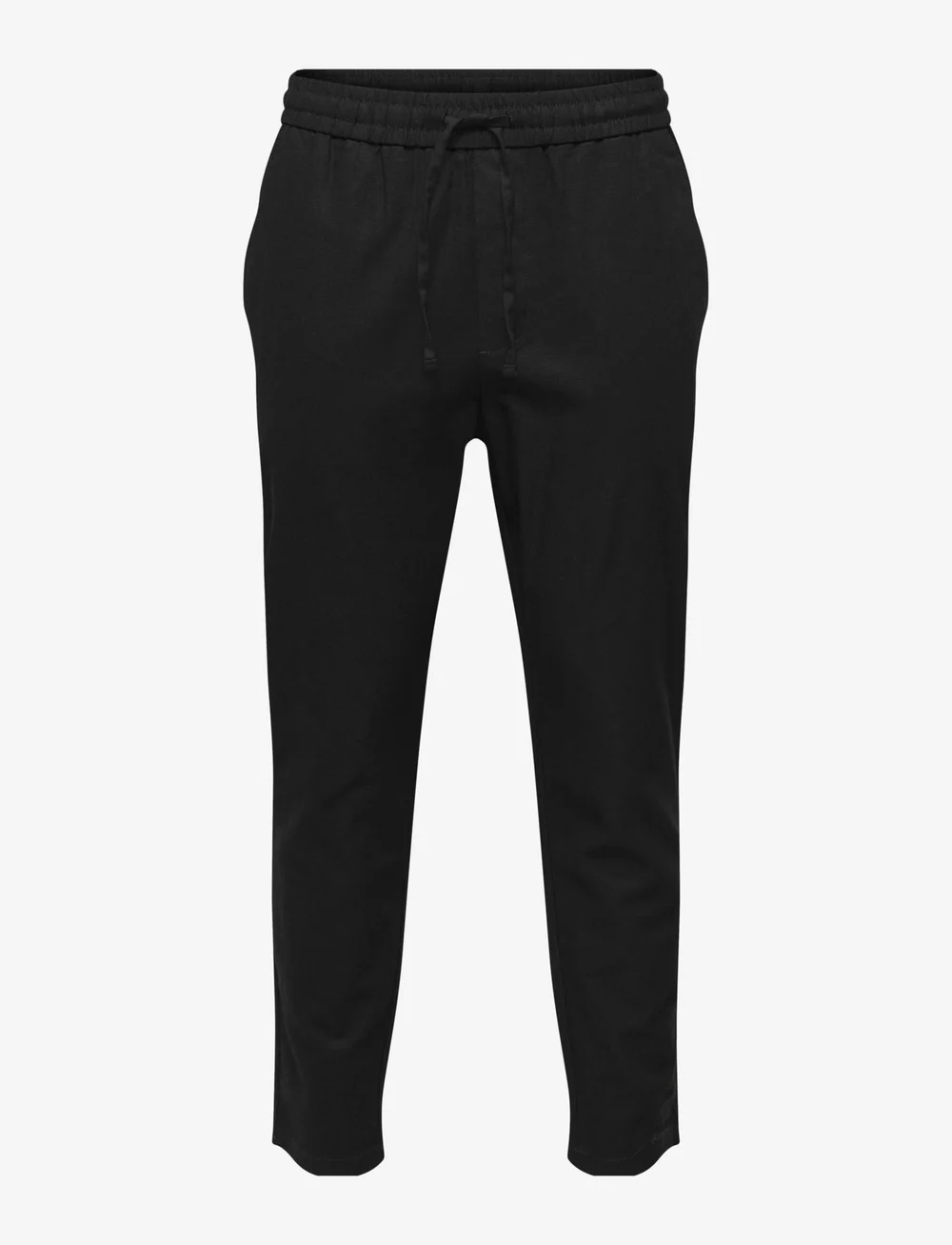 ONLY & SONS - ONSLINUS CROP 0007 COT LIN PNT NOOS - linnen broeken - black - 1