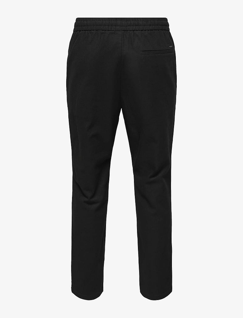 ONLY & SONS - ONSLINUS CROP 0007 COT LIN PNT NOOS - pantalons en lin - black - 2