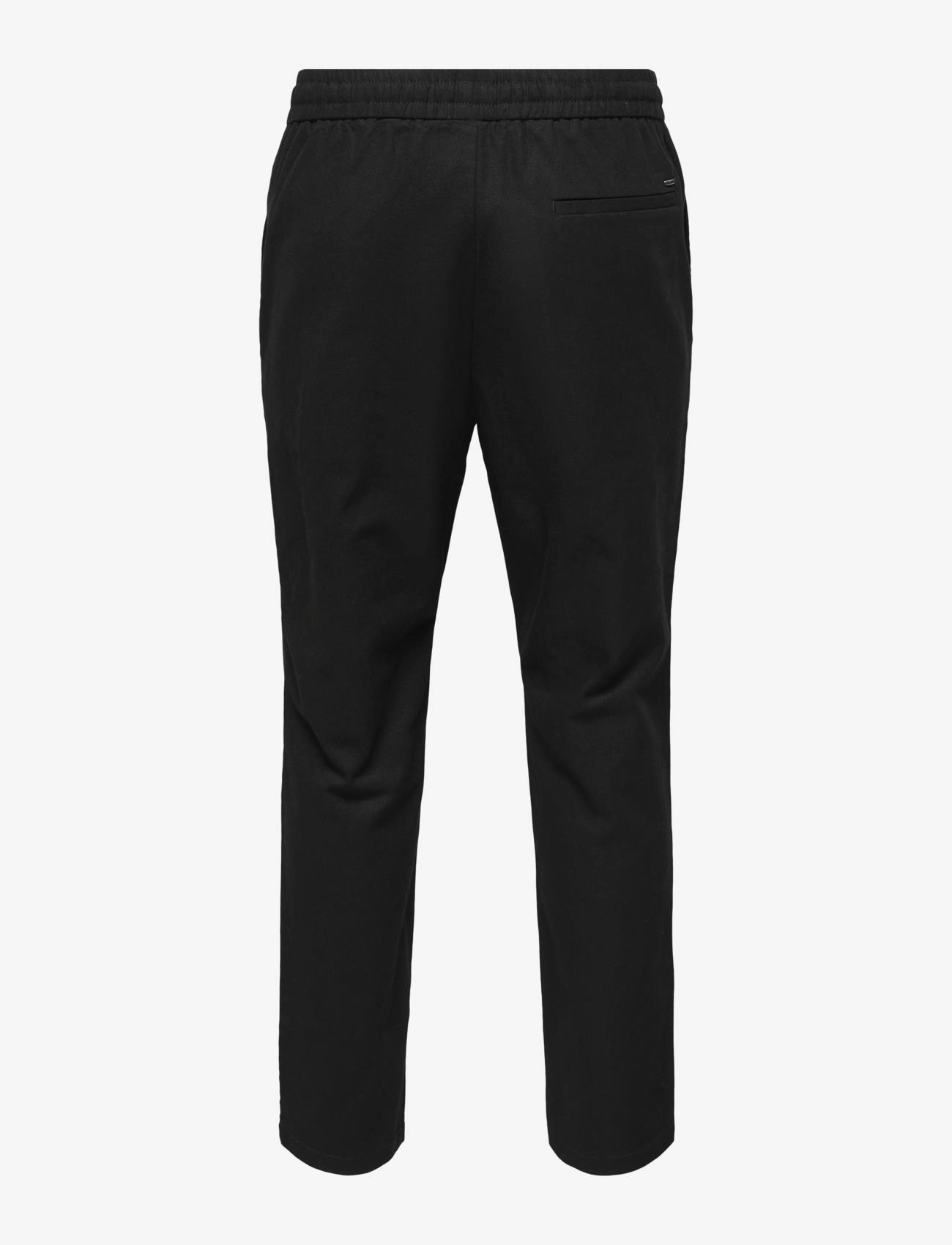 ONLY & SONS - ONSLINUS CROP 0007 COT LIN PNT NOOS - vacation essentials - black - 2