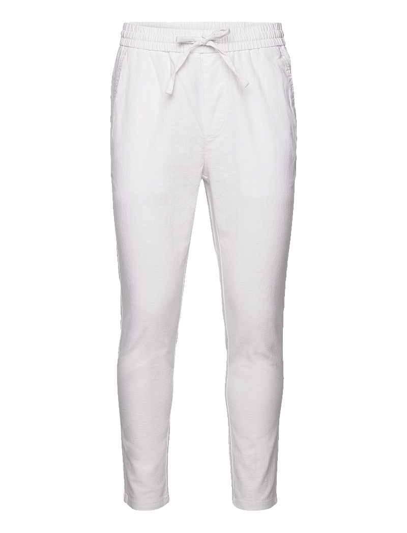 ONLY & SONS - ONSLINUS CROP 0007 COT LIN PNT NOOS - leinenhosen - bright white - 1