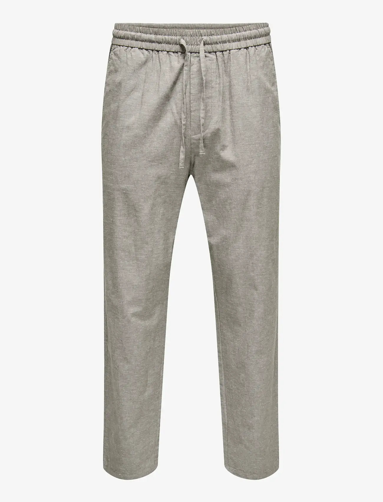 ONLY & SONS - ONSLINUS CROP 0007 COT LIN PNT NOOS - leinenhosen - bungee cord - 1