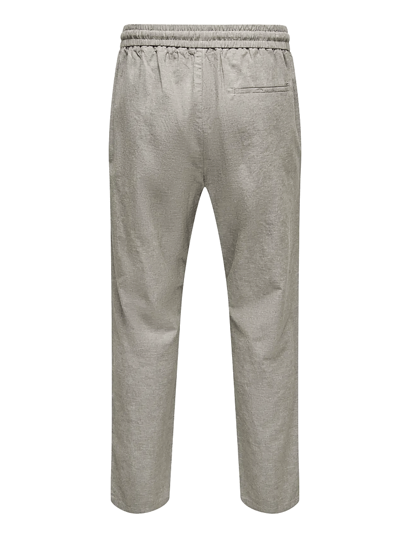 ONLY & SONS - ONSLINUS CROP 0007 COT LIN PNT NOOS - leinenhosen - bungee cord - 2