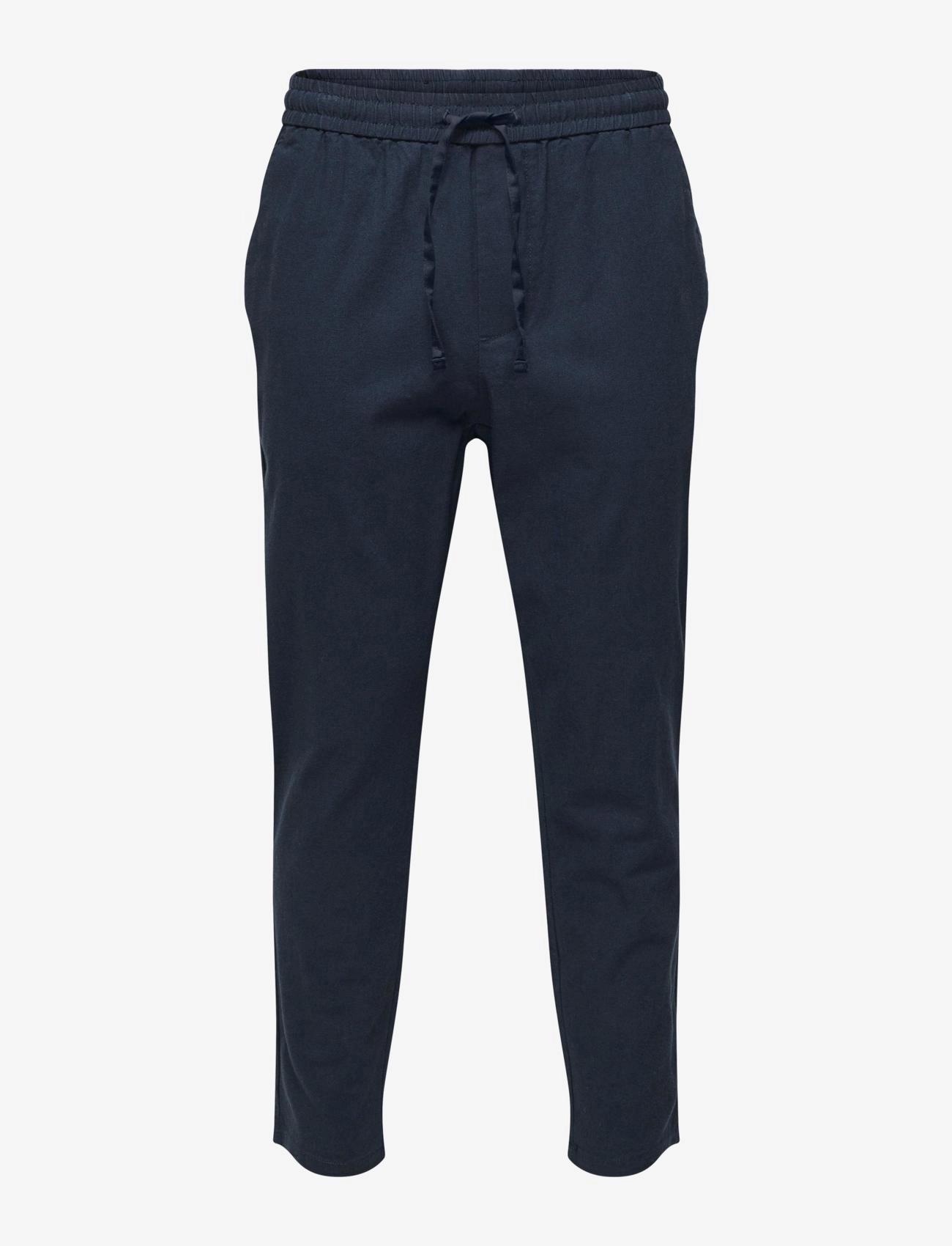 ONLY & SONS ONSLINUS CROP 0007 COT LIN PNT NOOS - ONLY & SONS - DARK NAVY / navy