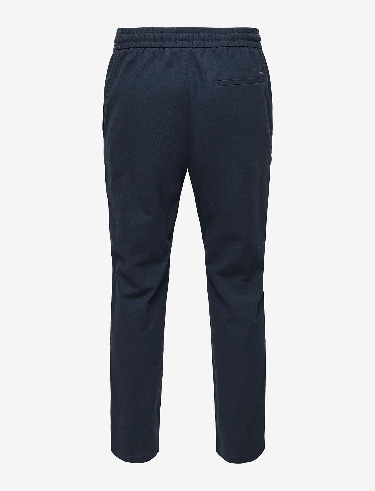 ONLY & SONS - ONSLINUS CROP 0007 COT LIN PNT NOOS - leinenhosen - dark navy - 2