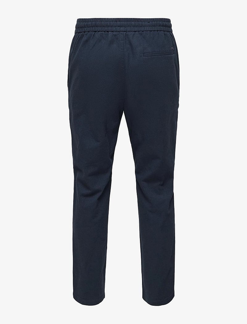 ONLY & SONS - ONSLINUS CROP 0007 COT LIN PNT NOOS - leinenhosen - dark navy - 2