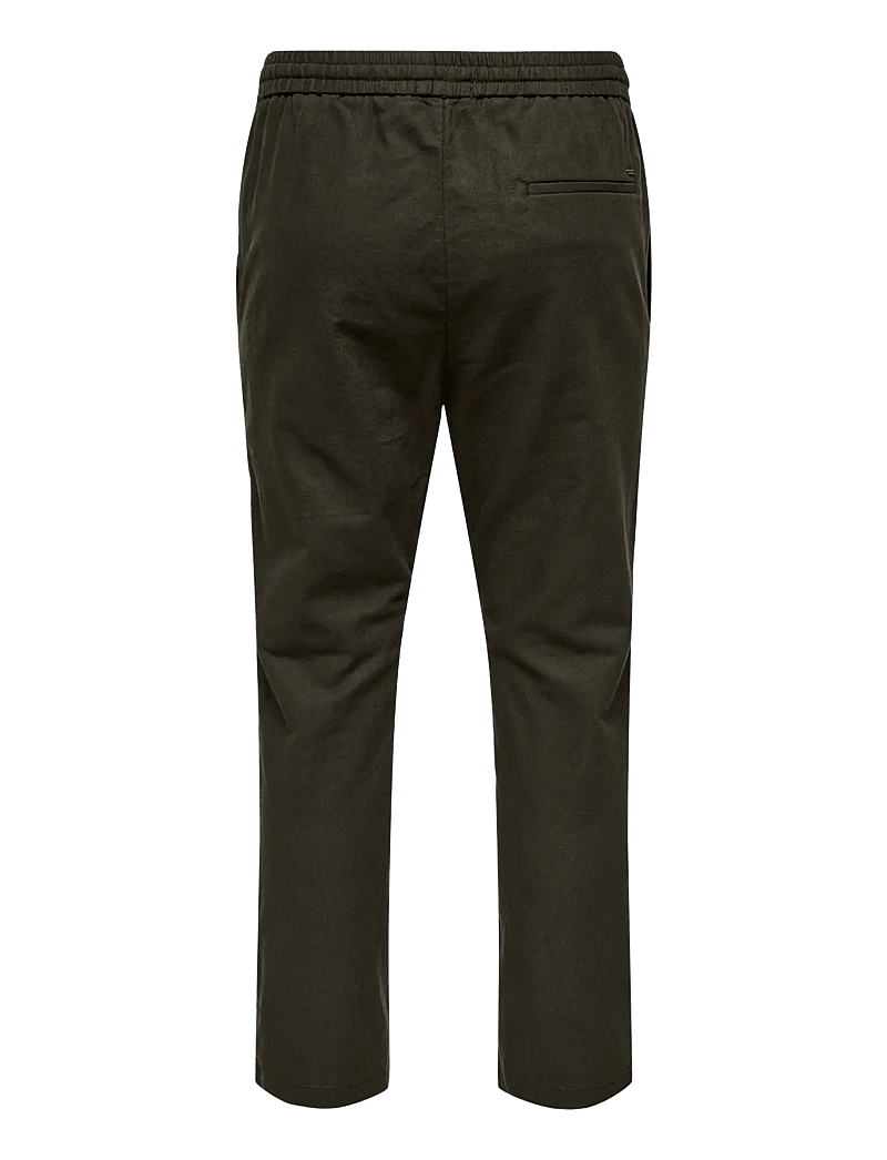 ONLY & SONS - ONSLINUS CROP 0007 COT LIN PNT NOOS - leinenhosen - demitasse - 2