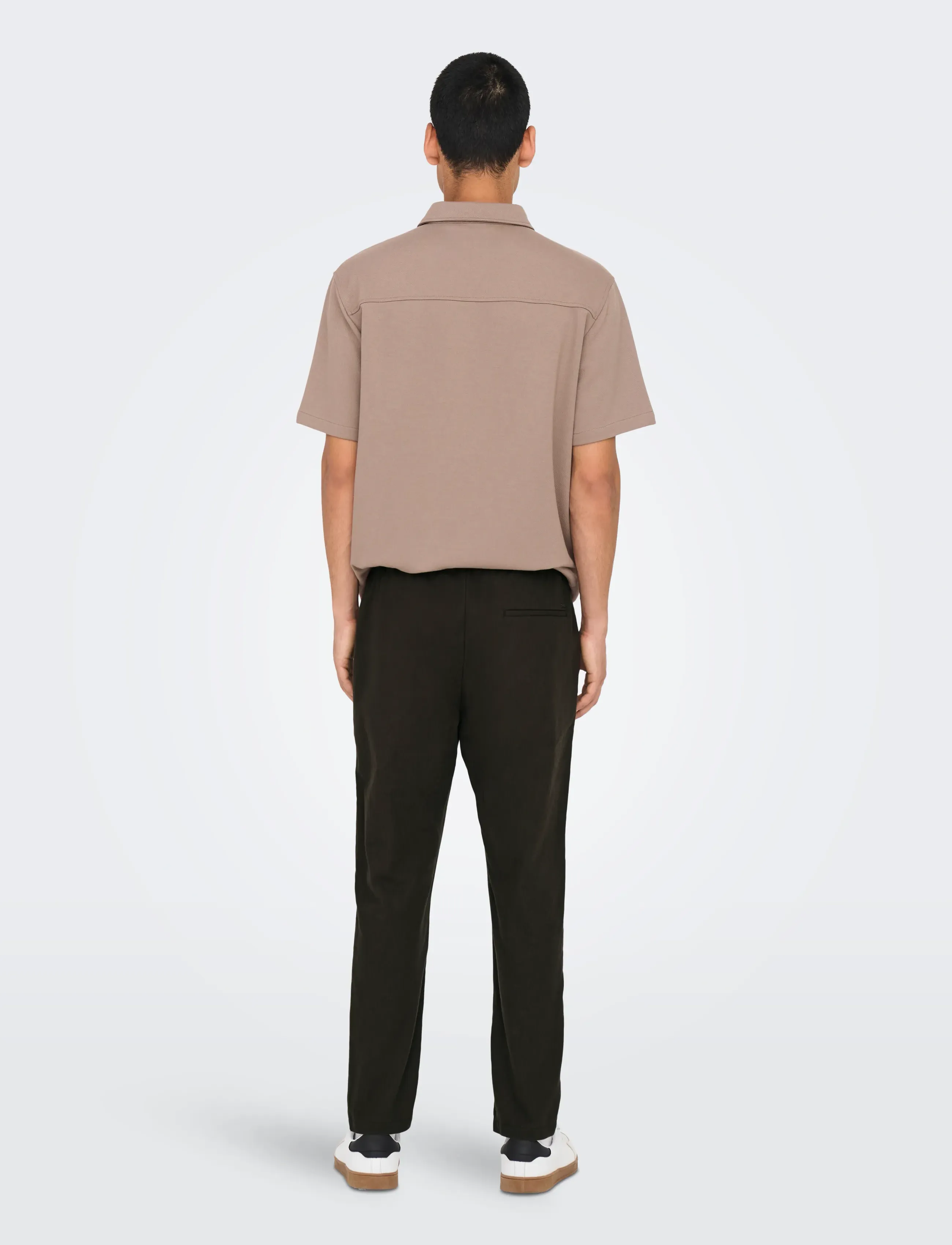ONLY & SONS - ONSLINUS CROP 0007 COT LIN PNT NOOS - linen trousers - demitasse - 3