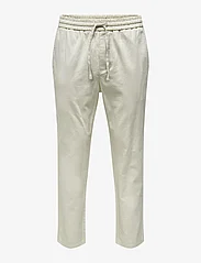 ONLY & SONS - ONSLINUS CROP 0007 COT LIN PNT NOOS - linen trousers - silver lining - 1
