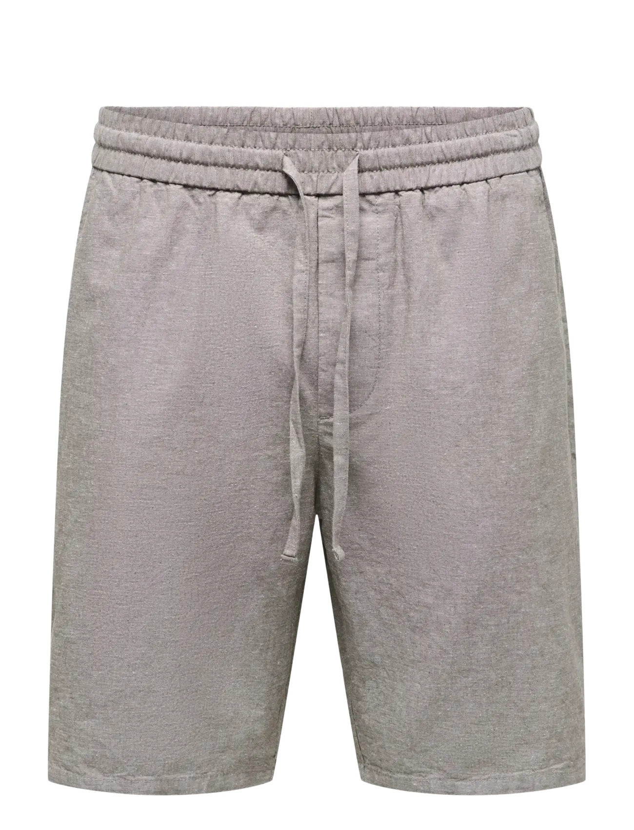 ONLY & SONS ONSLINUS 0007 COT LIN SHORTS NOOS - Kleidung - BUNGEE CORD / grey