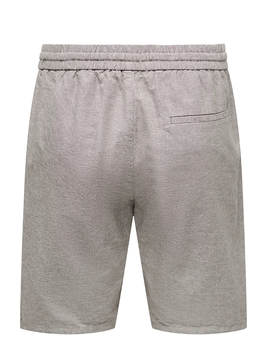 ONLY & SONS - ONSLINUS 0007 COT LIN SHORTS NOOS - linen shorts - bungee cord - 2