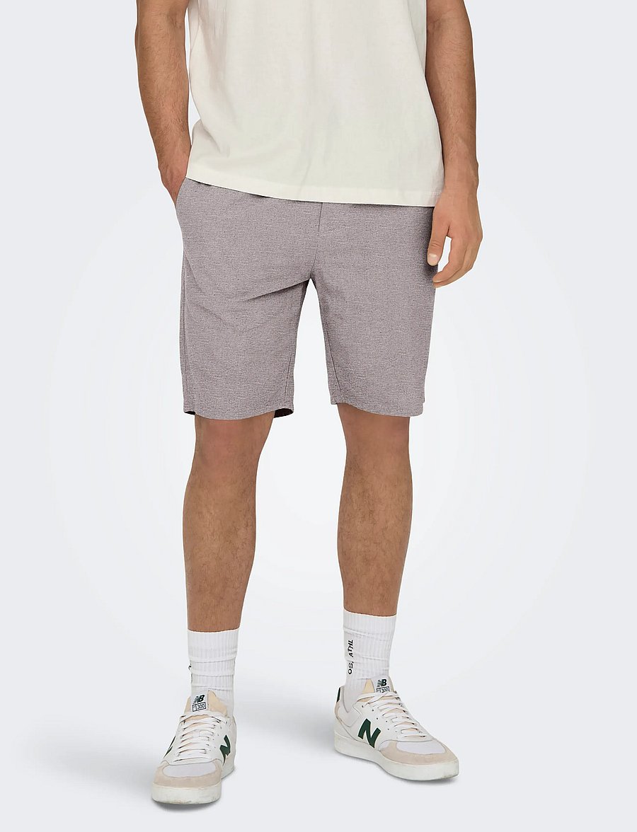 ONLY & SONS - ONSLINUS 0007 COT LIN SHORTS NOOS - linen shorts - bungee cord - 0