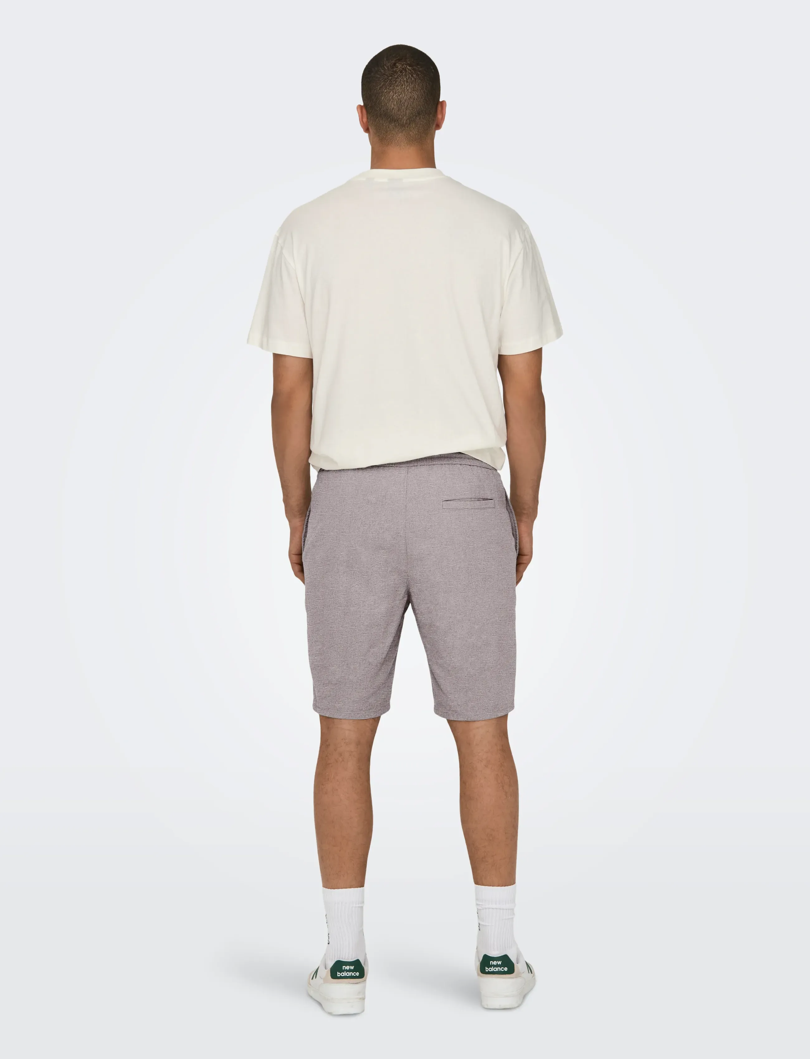 ONLY & SONS - ONSLINUS 0007 COT LIN SHORTS NOOS - linen shorts - bungee cord - 3
