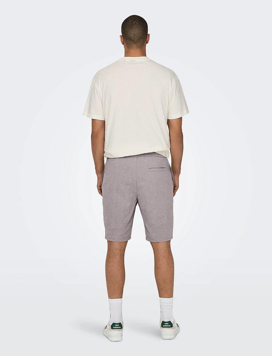 ONLY & SONS - ONSLINUS 0007 COT LIN SHORTS NOOS - linen shorts - bungee cord - 3