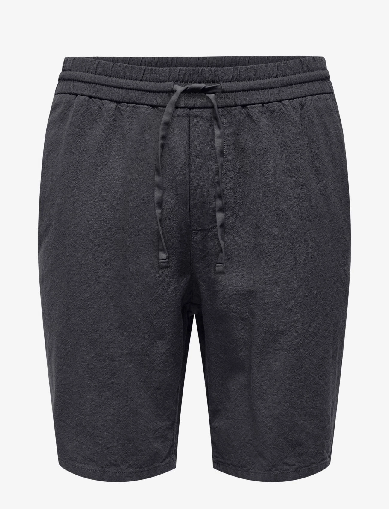 ONLY & SONS ONSLINUS 0007 COT LIN SHORTS NOOS - Casual shorts - DARK NAVY / navy
