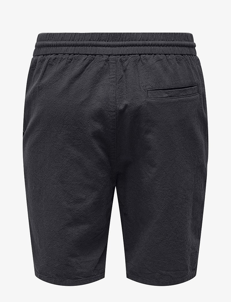 ONLY & SONS - ONSLINUS 0007 COT LIN SHORTS NOOS - hørshorts - dark navy - 2