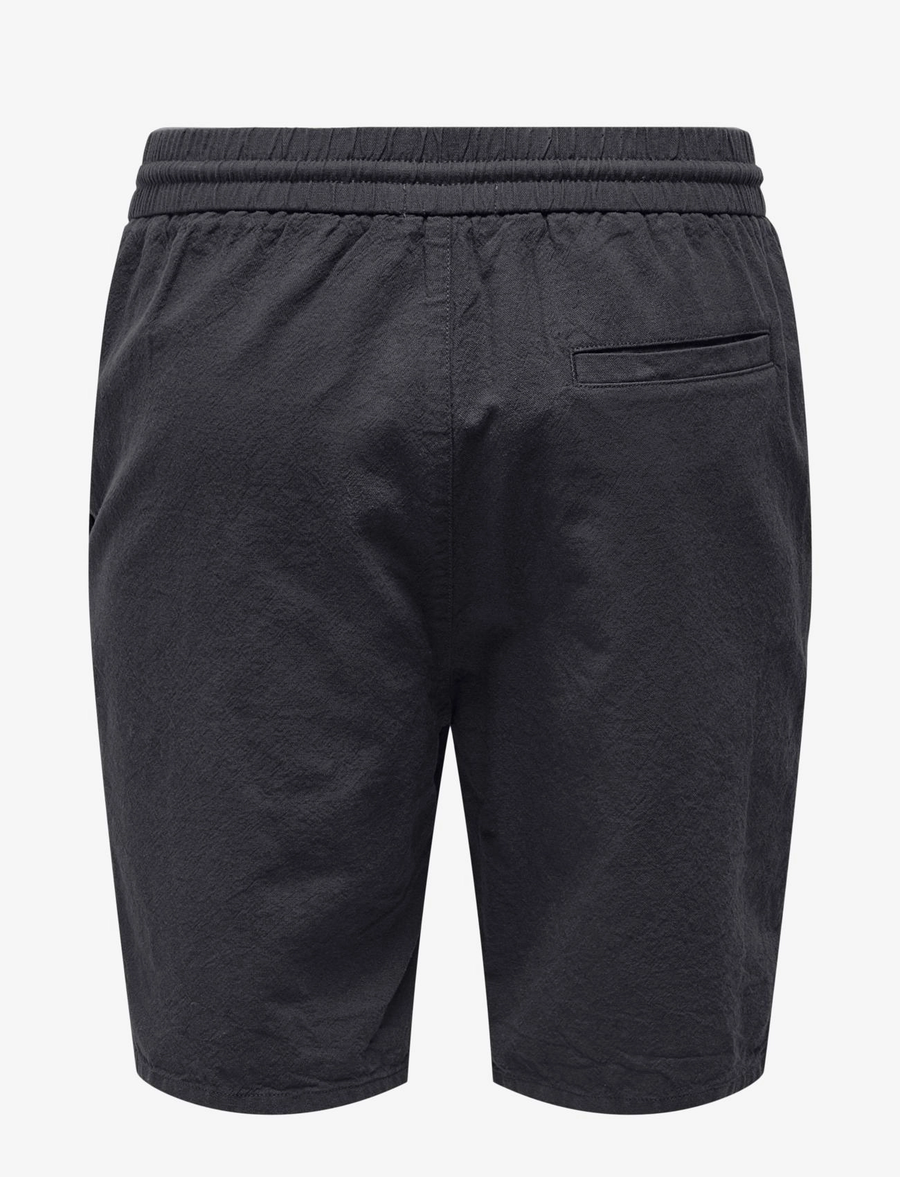 ONLY & SONS - ONSLINUS 0007 COT LIN SHORTS NOOS - linen shorts - dark navy - 2