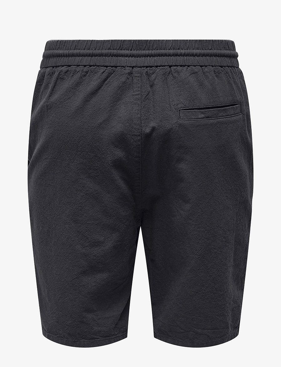 ONLY & SONS - ONSLINUS 0007 COT LIN SHORTS NOOS - leinen-shorts - dark navy - 2