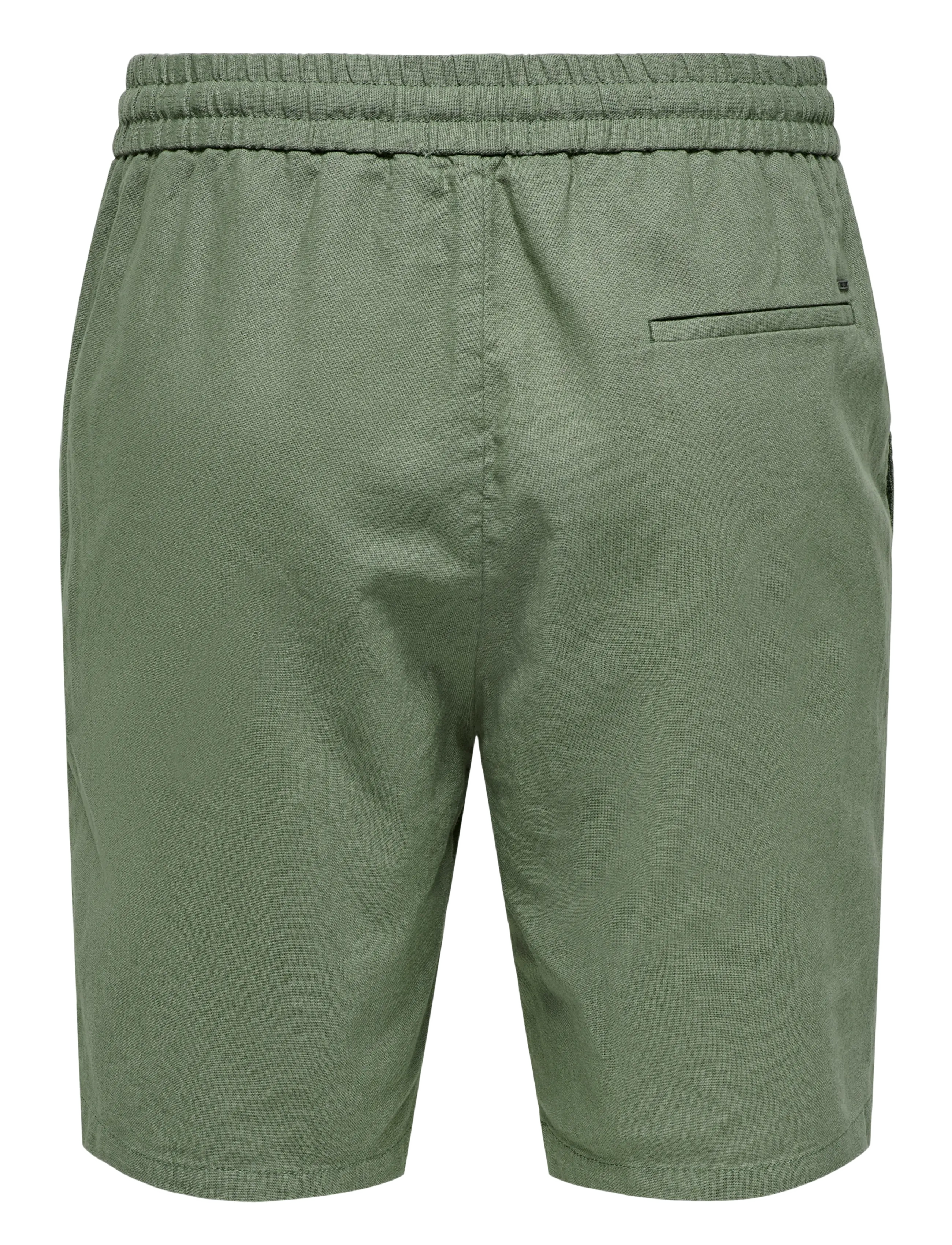 ONLY & SONS - ONSLINUS 0007 COT LIN SHORTS NOOS - linen shorts - sea spray - 2