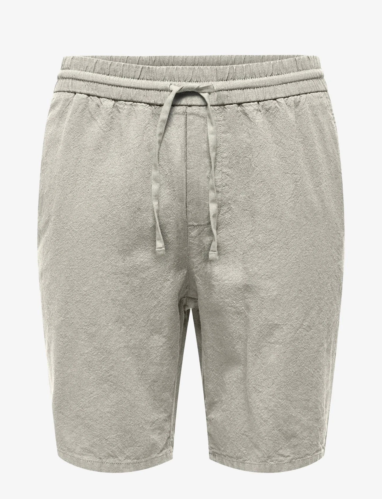 ONLY & SONS - ONSLINUS 0007 COT LIN SHORTS NOOS - laagste prijzen - silver lining - 0