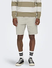 ONLY & SONS - ONSLINUS 0007 COT LIN SHORTS NOOS - alhaisimmat hinnat - silver lining - 2