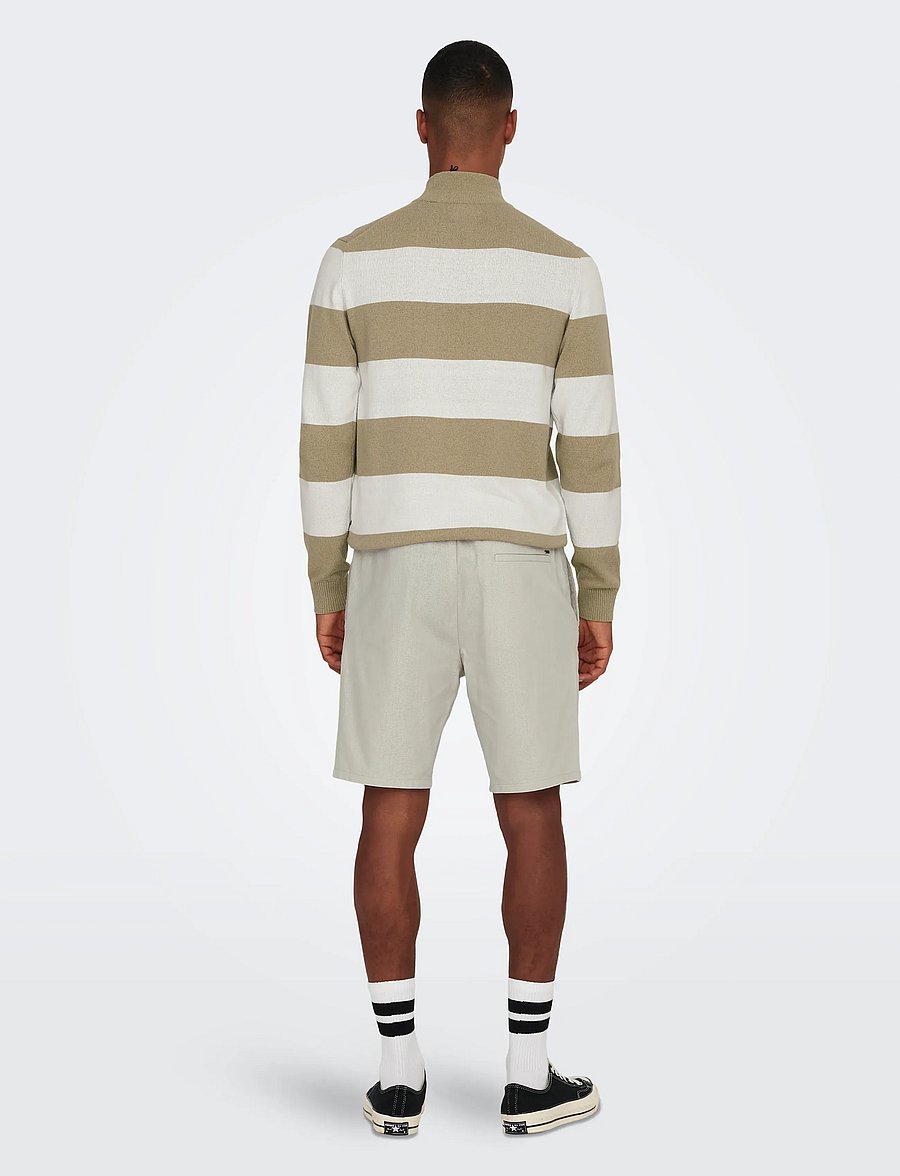 ONLY & SONS - ONSLINUS 0007 COT LIN SHORTS NOOS - linneshorts - silver lining - 3