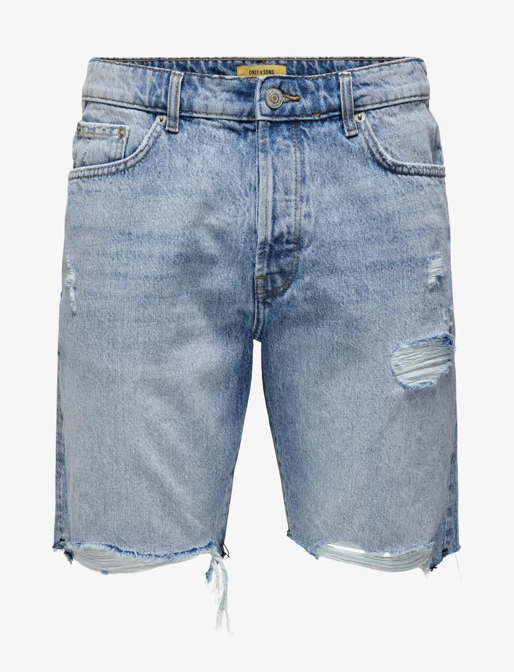 ONLY & SONS - ONSEDGE LBD DESTROY 4981 TAI DNM SHORTS - jeans shorts - light blue denim - 0