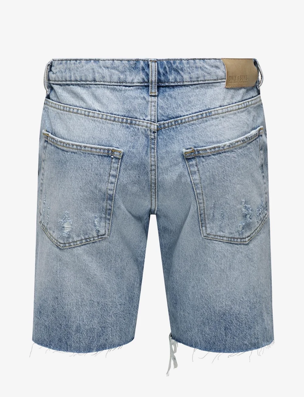 ONLY & SONS - ONSEDGE LBD DESTROY 4981 TAI DNM SHORTS - jeans shorts - light blue denim - 1