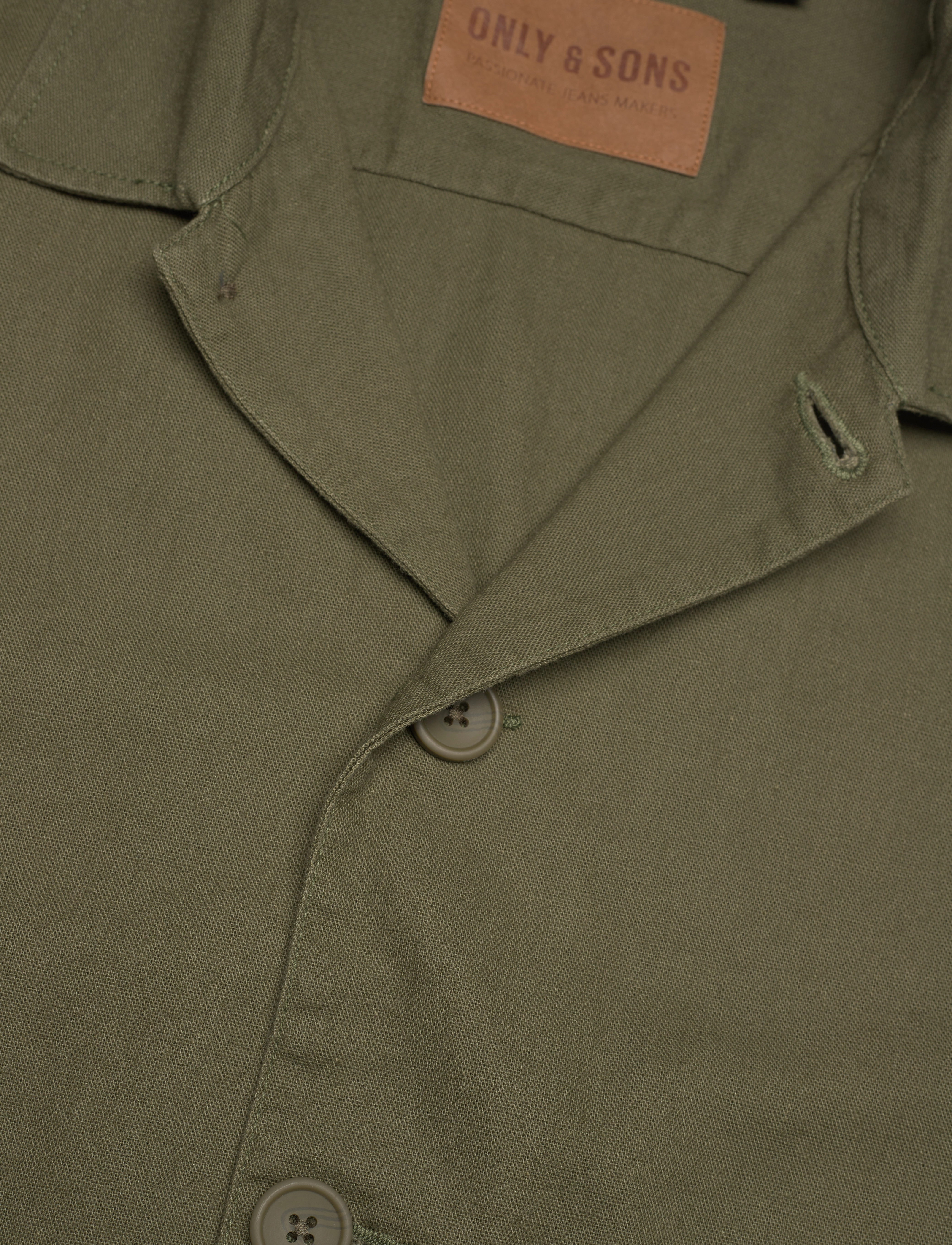 ONLY & SONS - ONSKIER 0019 COT LIN OVERSHIRT - olive night - 3