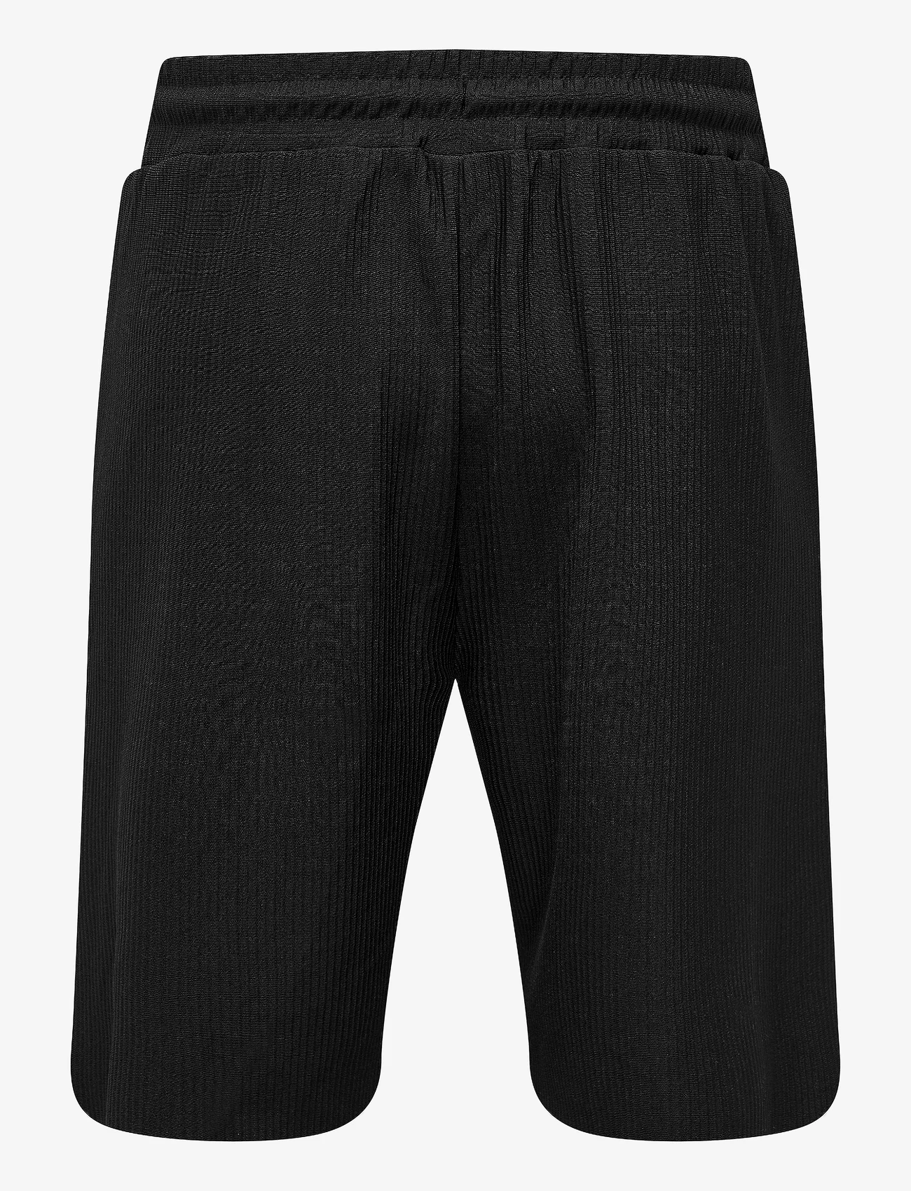 ONLY & SONS - ONSDRUM PLEATED SHORTS - spodenki chinos - black - 1