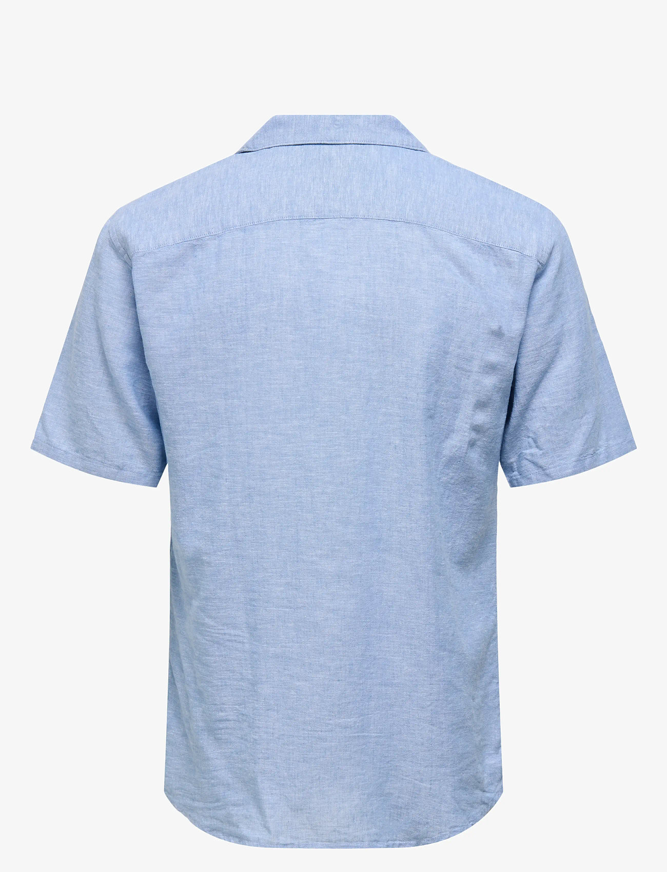 ONLY & SONS - ONSCAIDEN SS SOLID RESORT LINEN NOOS - linskjorter - ashleigh blue - 2