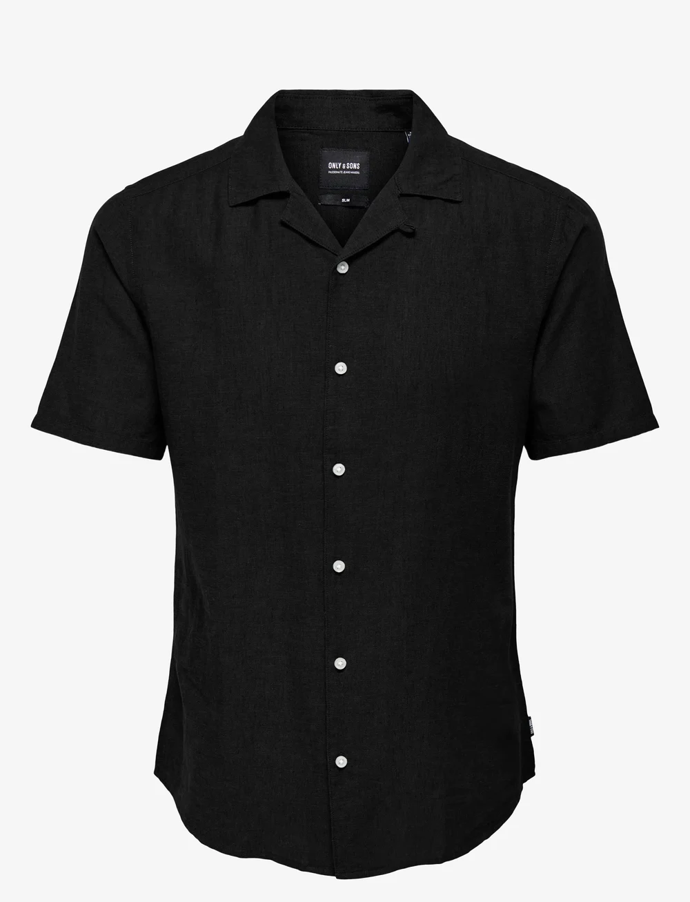 ONLY & SONS - ONSCAIDEN SS SOLID RESORT LINEN NOOS - leinenhemden - black - 1