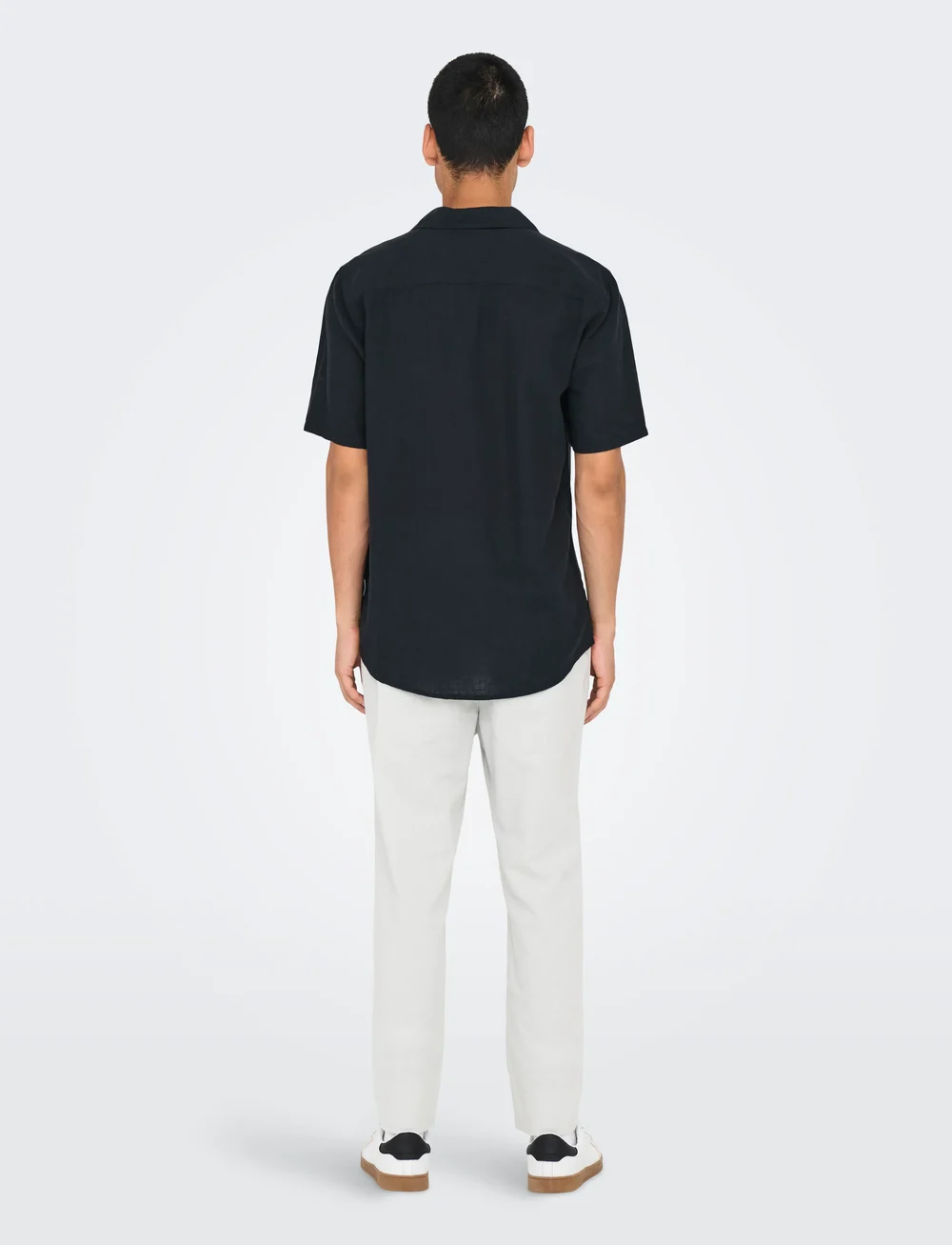 ONLY & SONS - ONSCAIDEN SS SOLID RESORT LINEN NOOS - leinenhemden - black - 3