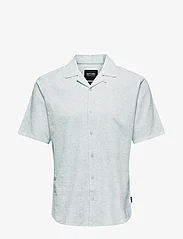 ONLY & SONS - ONSCAIDEN SS SOLID RESORT LINEN NOOS - linen shirts - cashmere blue - 0