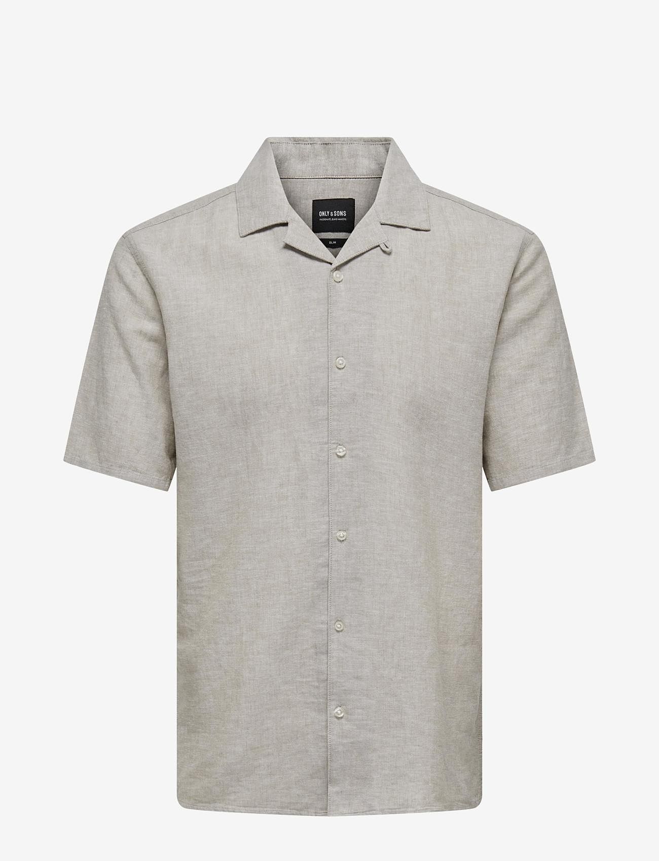 ONLY & SONS - ONSCAIDEN LIFE SS SOLID RESORT LINENNOOS - linased särgid - chinchilla - 1