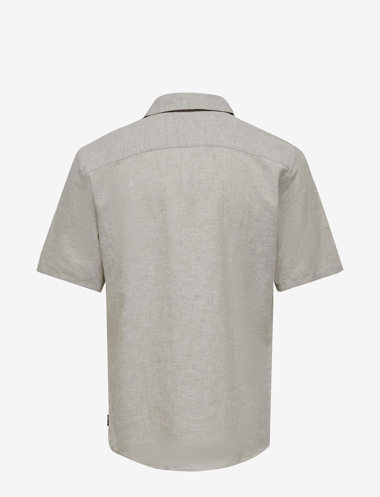 ONLY & SONS - ONSCAIDEN LIFE SS SOLID RESORT LINENNOOS - linased särgid - chinchilla - 2