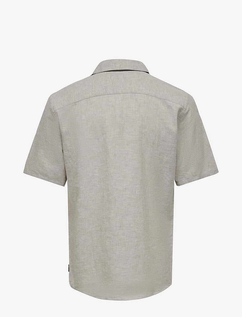 ONLY & SONS - ONSCAIDEN LIFE SS SOLID RESORT LINENNOOS - linased särgid - chinchilla - 2
