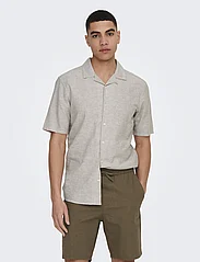 ONLY & SONS - ONSCAIDEN SS SOLID RESORT LINEN NOOS - mažiausios kainos - chinchilla - 2