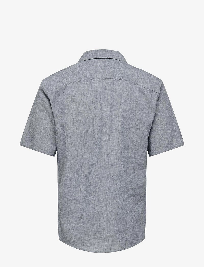 ONLY & SONS - ONSCAIDEN SS SOLID RESORT LINEN SHIRT - leinenhemden - dress blues - 2