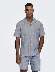 ONLY & SONS - ONSCAIDEN SS SOLID RESORT LINEN NOOS - mažiausios kainos - dress blues - 2