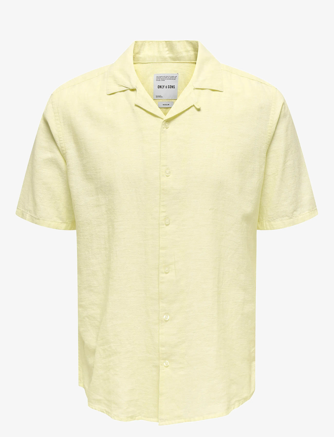 ONLY & SONS - ONSCAIDEN SS SOLID RESORT LINEN NOOS - linen shirts - flan - 1